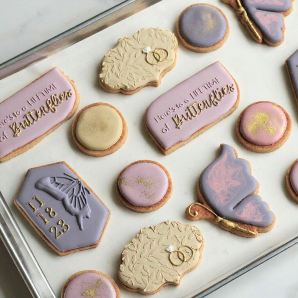 Butterfly Royal Icing Cookie Bridal Set